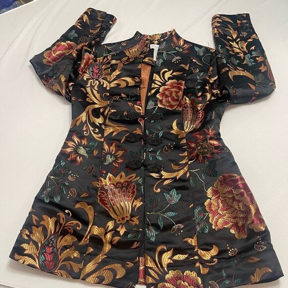 Soft Surroundings Moon Dynasty Woven Jacquard Jacket Size XS - Picture 6 of 9